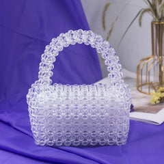 Beaded Acrylic Mini Square Bag for Women