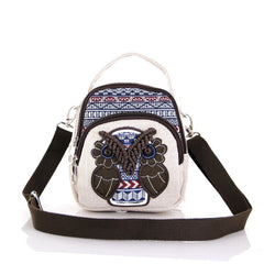 Owl Printed Mini Messenger Bag Crossbody Women's Bag