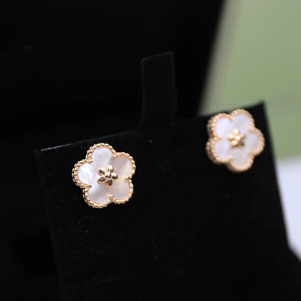 S925 Sterling Silver Plum Blossom Earrings