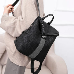 High Capacity Leather Backpack for Girls Travel Bagpack