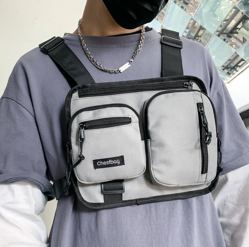 Multi-Function Vest Chest Shoulder Bags Oxford Cloth Hip-Hop Streetwear