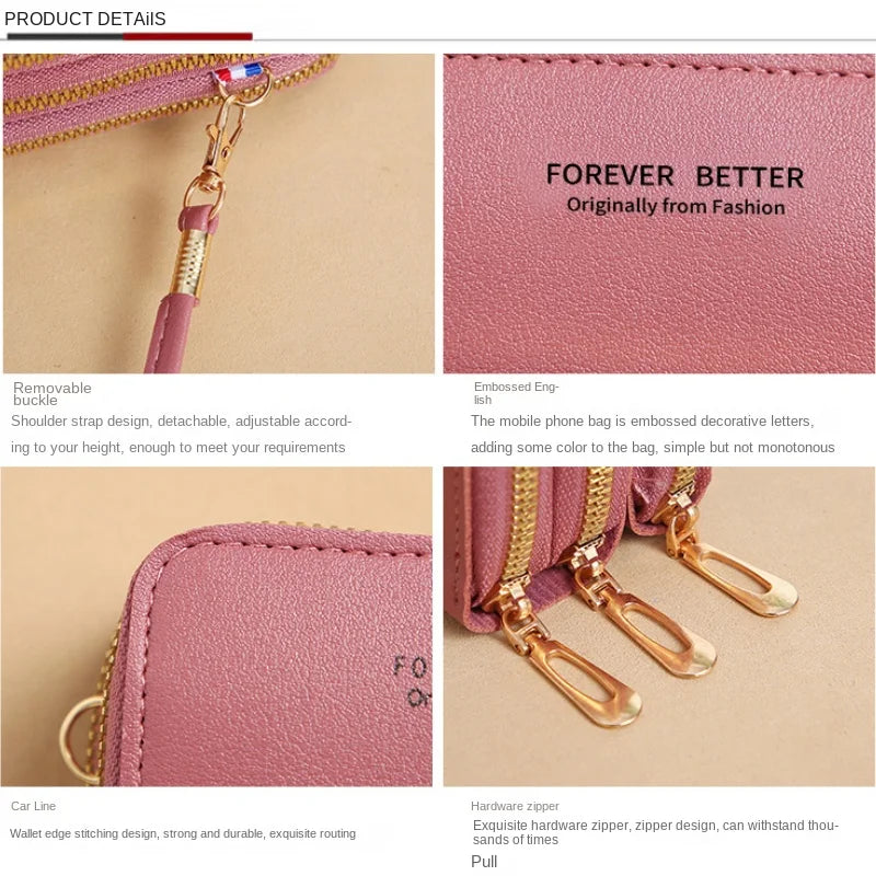 Functional Women Bag Touch Screen Wallet Casual Messenger Bag