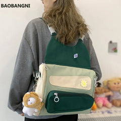 Waterproof Nylon Women Backpack Female Travel Bag Small Schoolbag