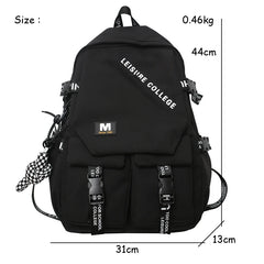 Waterproof Nylon Female Backpack Large Capacity School Bag Men Laptop Backpacks