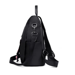 Nylon Backpack Large Daypack for Women Bagpack with Cat Pendant