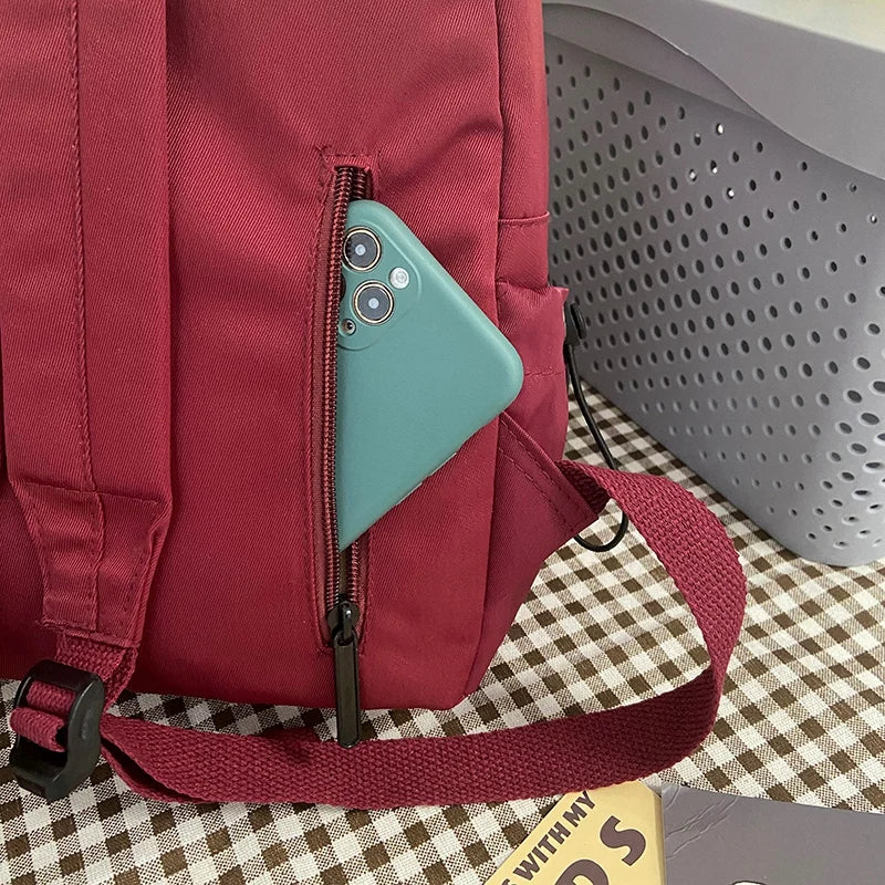 Nylon Backpack Women School Backpack Teenger Girl School Bags