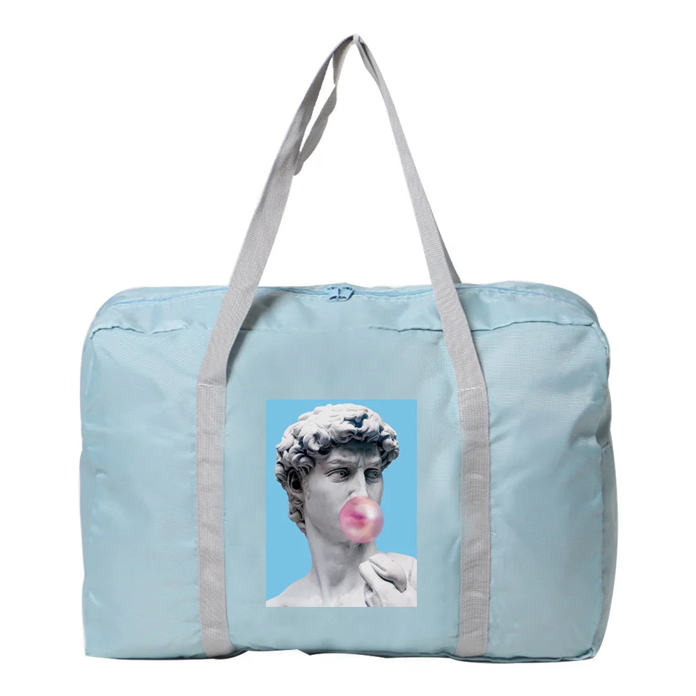 Nylon Foldable Travel Bag Women WaterProof Travel Weekend Organizer Clothes Stor