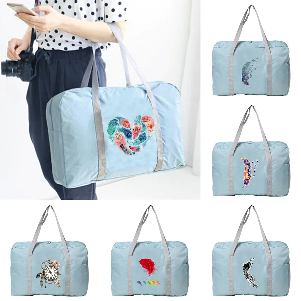 Nylon Foldable Travel Bags Weekend Organizer Clothes Storage WaterProof
