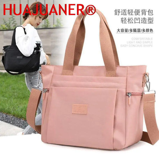 Nylon Travel Bag Large-capacity Water-repellent Shoulder Tote Bag
