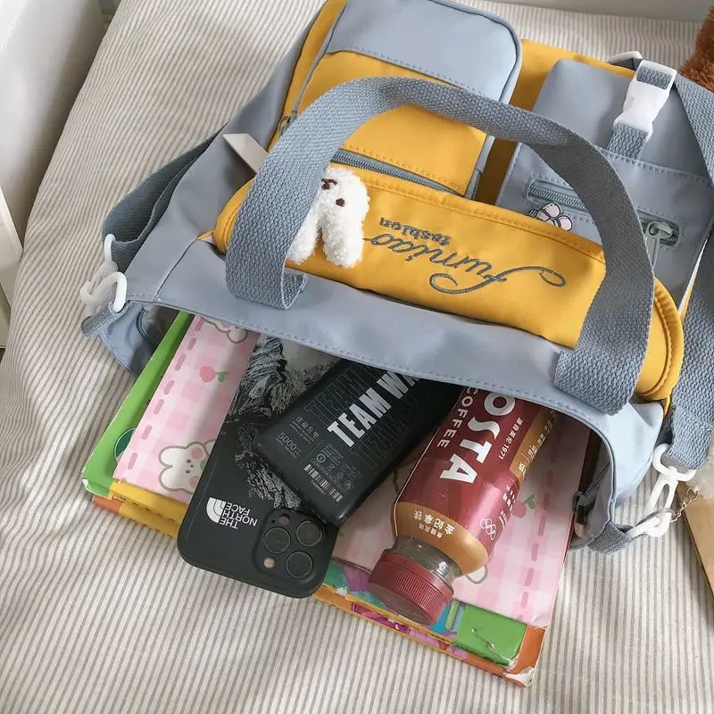 Nylon Messenger Bag for Women Totes Leisure Girl Schoolbag Large Capacity