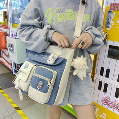 Nylon Messenger Bag for Women Totes Leisure Girl Schoolbag Large Capacity