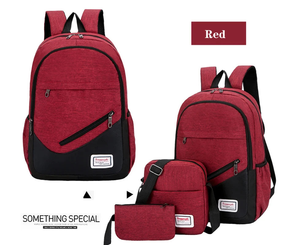 Waterproof Nylon Shoulder Bag Laptop Backpack Hiking Travel Bag