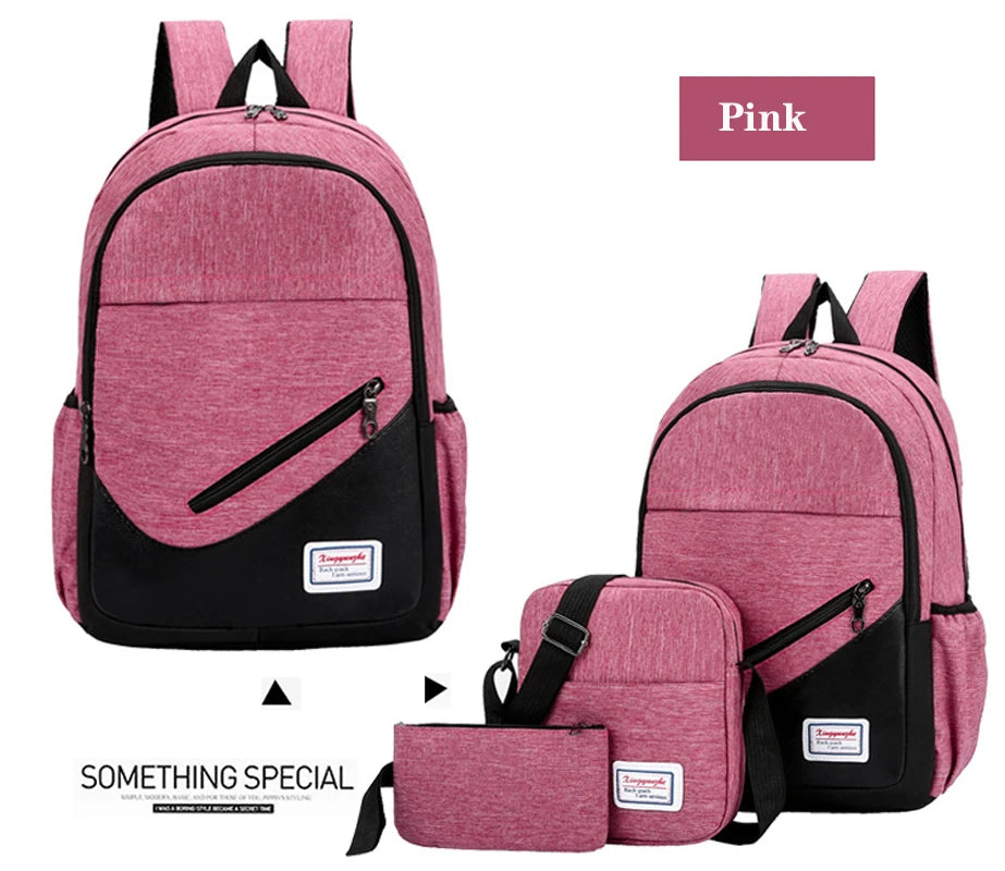 Waterproof Nylon Shoulder Bag Laptop Backpack Hiking Travel Bag