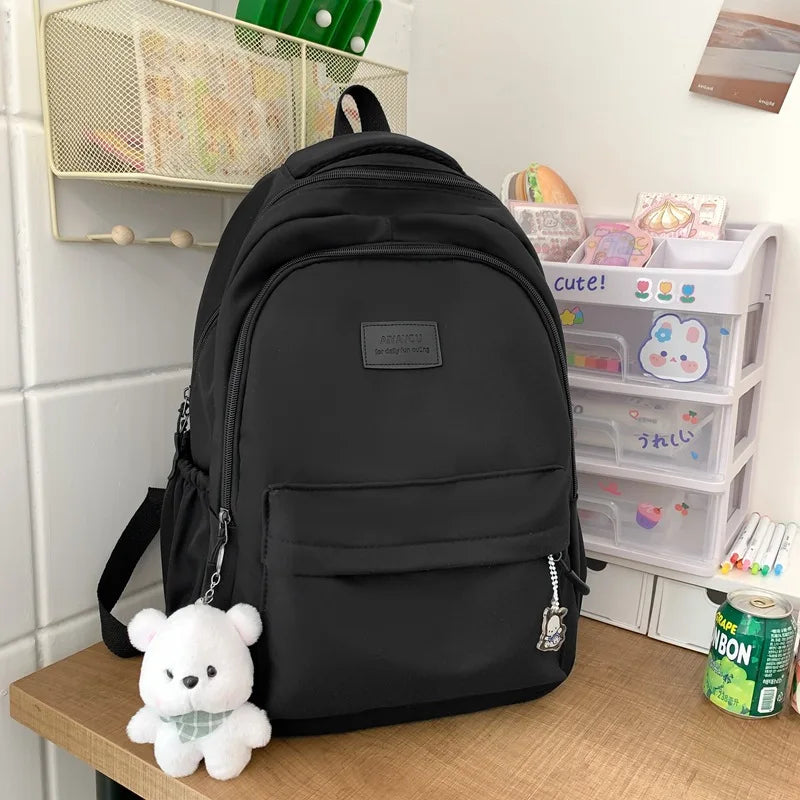 Nylon Waterproof Women School Bags for Teenage Girls Backpacks Student Bookbags