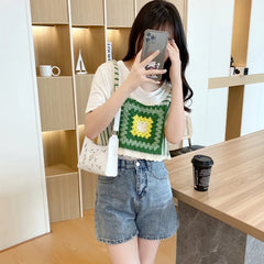 One Shoulder Bag Retro Embroidery Small HandBag Sweet Delicate Texture