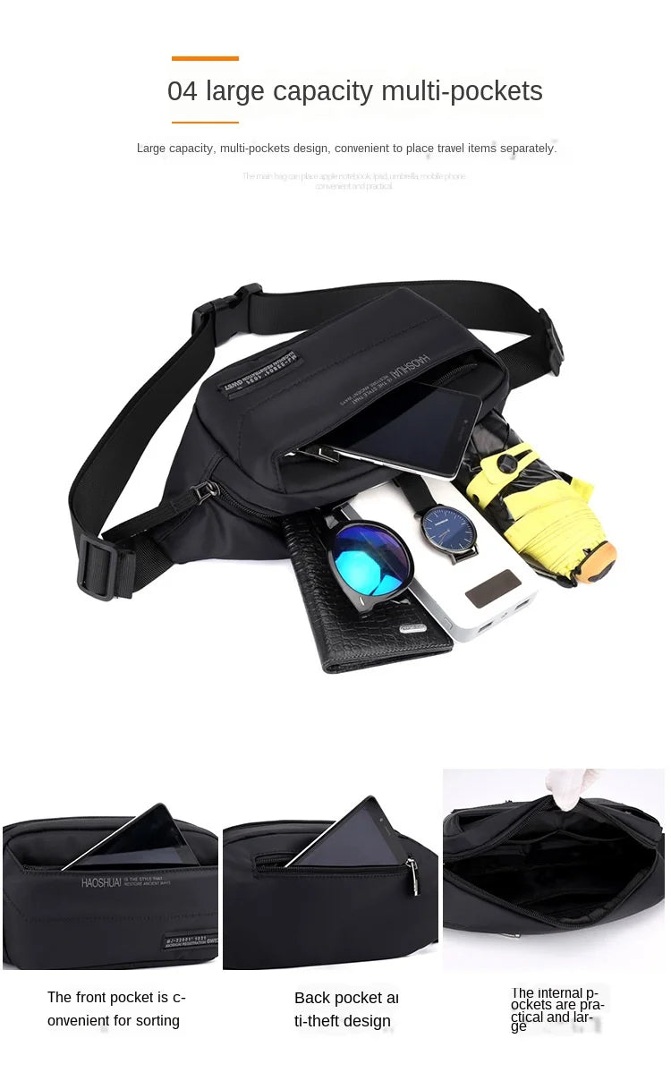 Outdoor Running Bag Men's Chest Bag Messenger Bag