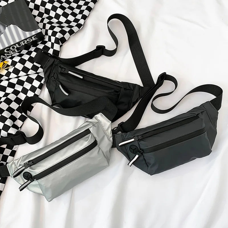 Oxford Cloth Waist Bag Men Chest Bag High Capacity Belt Bag