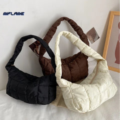 Embroidered Rhombus Underarm Bag Niche Handbag for Women