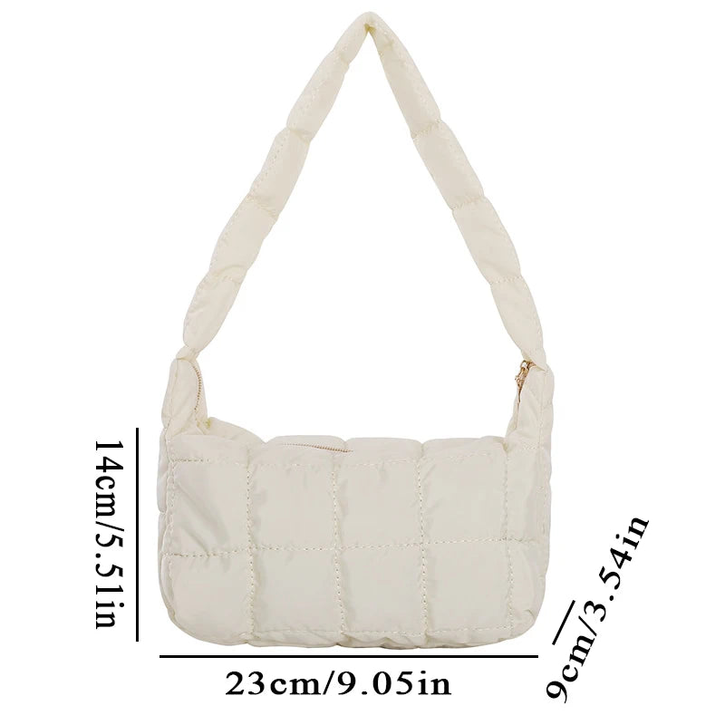 Embroidered Oxford Cloth Women's Shoulder Bag