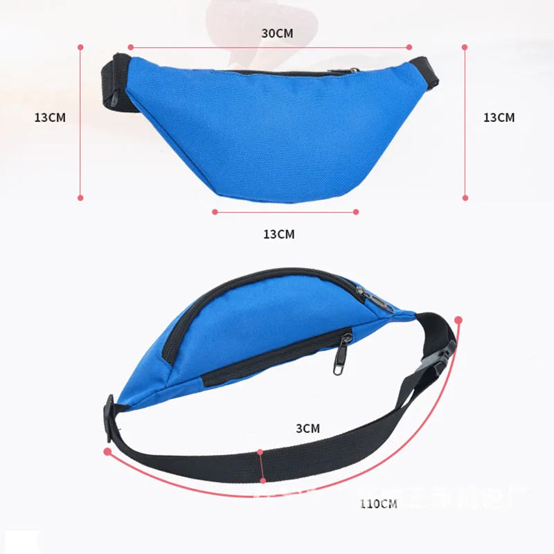 Oxford Women Running Waist Bag Waterproof Fanny Pack High Light Phone Belt Bag