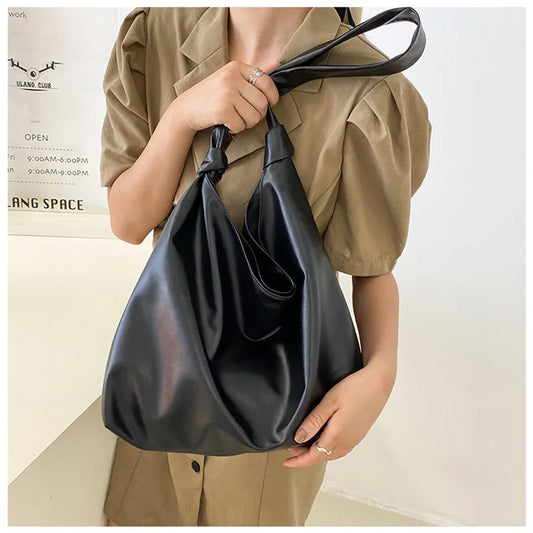 PU Leather Shoulder Bag Women Vintage Handbag Large Capacity Lady Purse