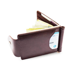 Men's Buckle Banknote Wallet Short PU Leather Clutch Purse