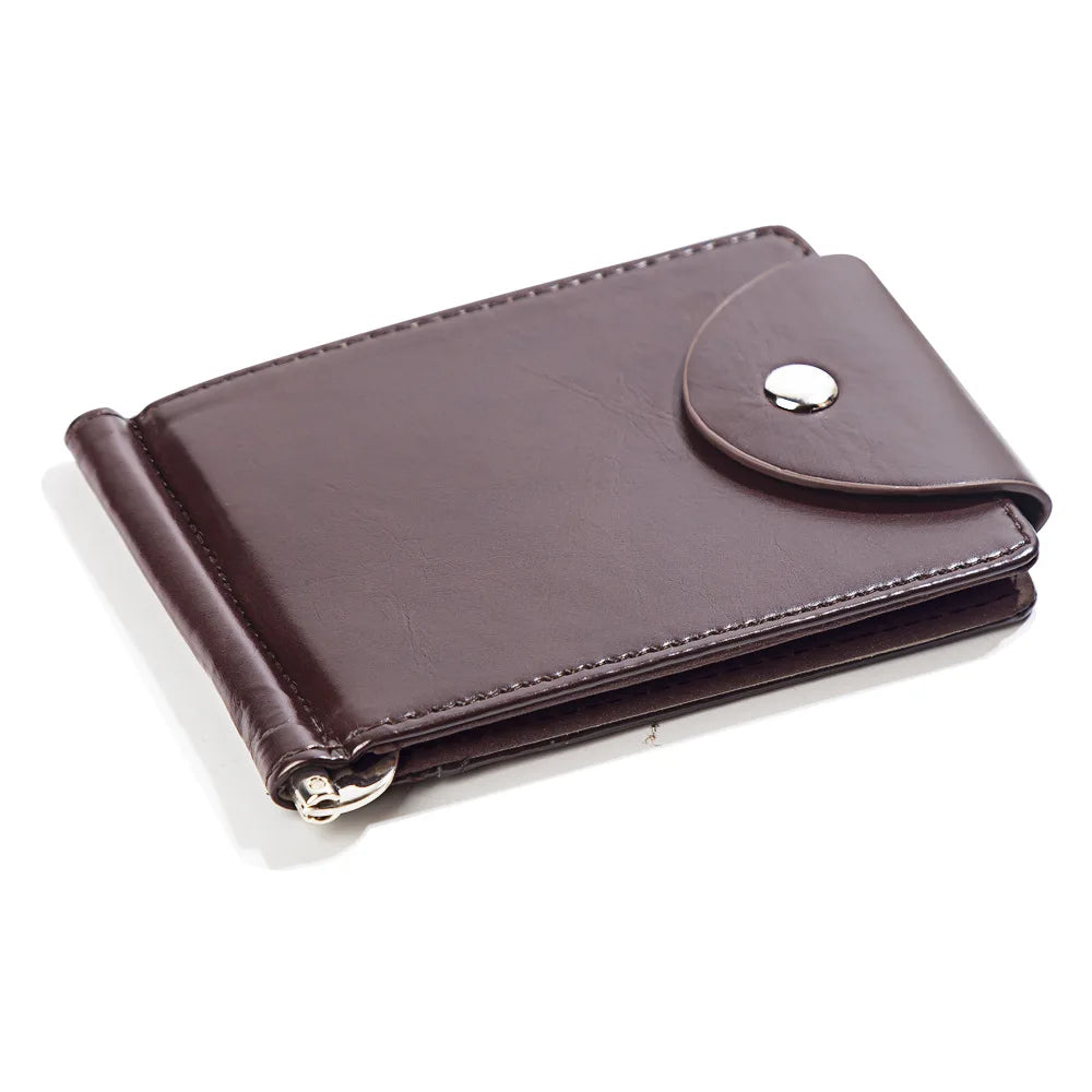Men's Buckle Banknote Wallet Short PU Leather Clutch Purse