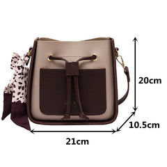 Vintage PU Messenger Bag for Women Leather Clutch Tote Shoulder Handbag