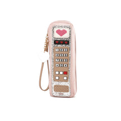 Retro Phone Cartoon Handbag for Women Mini Clutch Female Party Purse