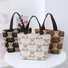 Plaid Canvas Bags Student Shoulder Tote Bags Gift Shopping Bags