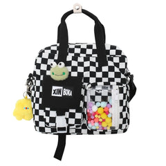 Plaid Shoulder Backpack Large Capacity Students Girl Travel Schoolbag