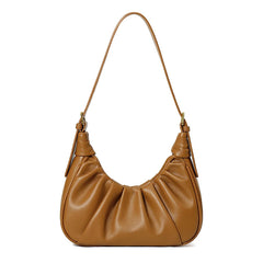 Pleated Women's Bag Soft Leather Shoulder Crossbody Bags Handbags Female