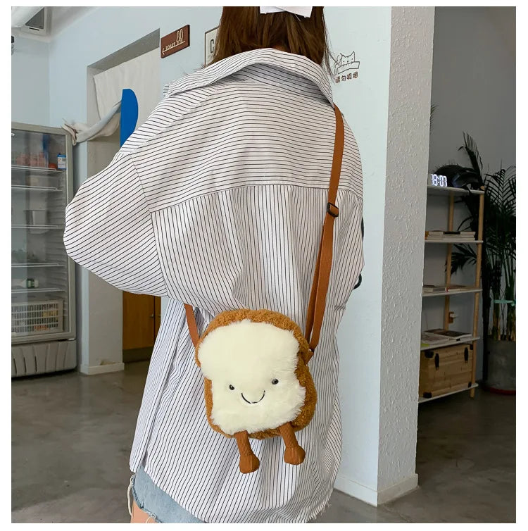 Plush Doll Satchel Bag for Girls Soft Shoulder bag Small Cross-body Bag