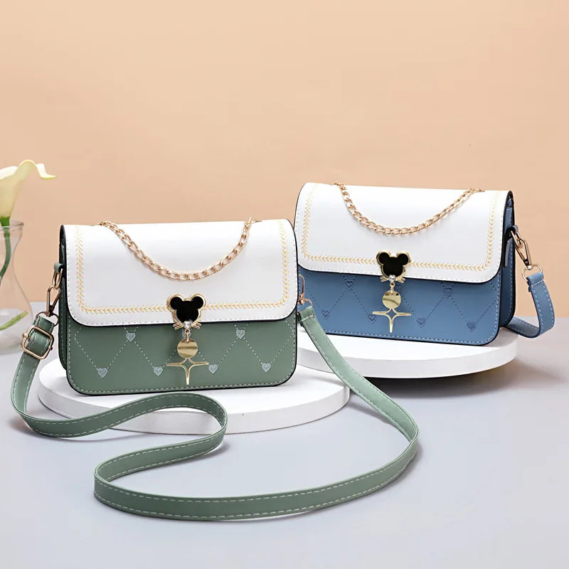 Hot Small Fresh Women's Shoulder Bag Small Square Bag for Girls