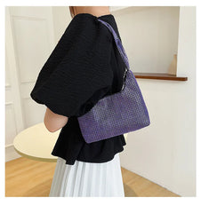 Bright Diamond Shoulder Bag for Women Casual Underarm Handbag