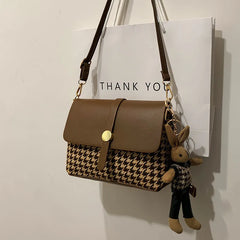 Women's Plaid Crossbody Bag - Shoulder Bag for Women