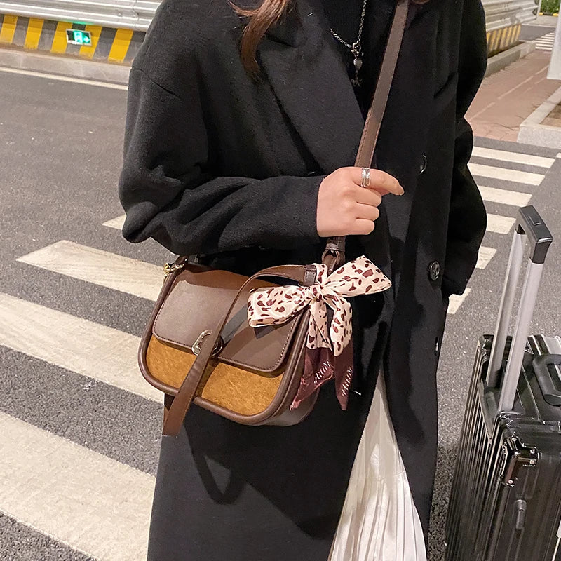 Women Shoulder Bags Contrast Crossbody Bag Ladies Handbags