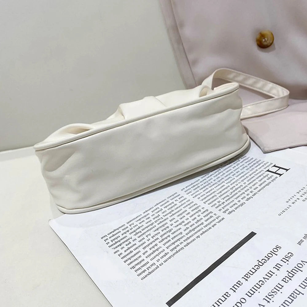 Ruffled Cloud Chain Mini Crossbody Bag for Women