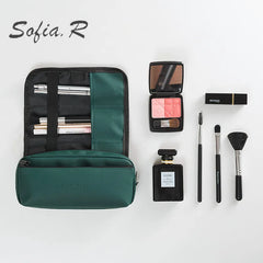Portable Multi-layer Cosmetic Bag for Travel Toiletries