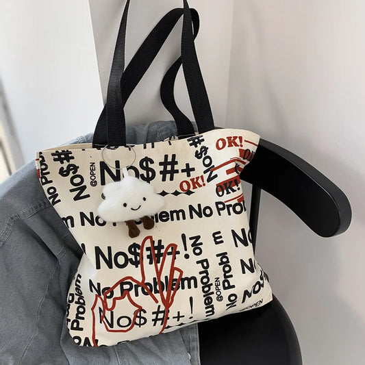 Large Capacity Canvas Handbag Women Tote Shoulder Bag