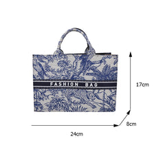 Large Jacquard Shoulder Bag for Women