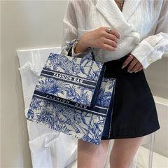Large Jacquard Shoulder Bag for Women