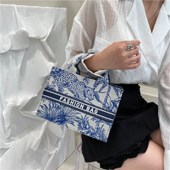 Large Jacquard Shoulder Bag for Women