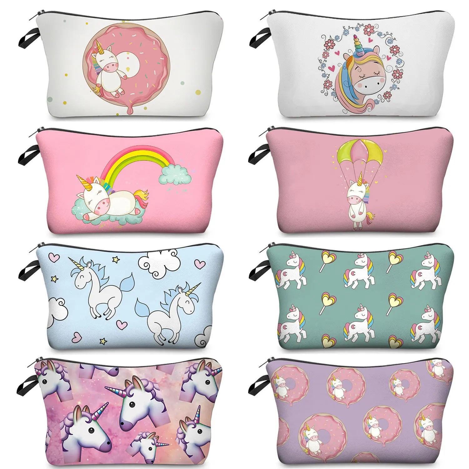 Unicorn Cosmetic Bag Multicolor Pattern Waterproof Makeup Pouch