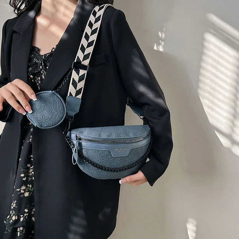 Women's Waist Bag Casual Chest Purses Canvas Waterproof Fanny Pack
