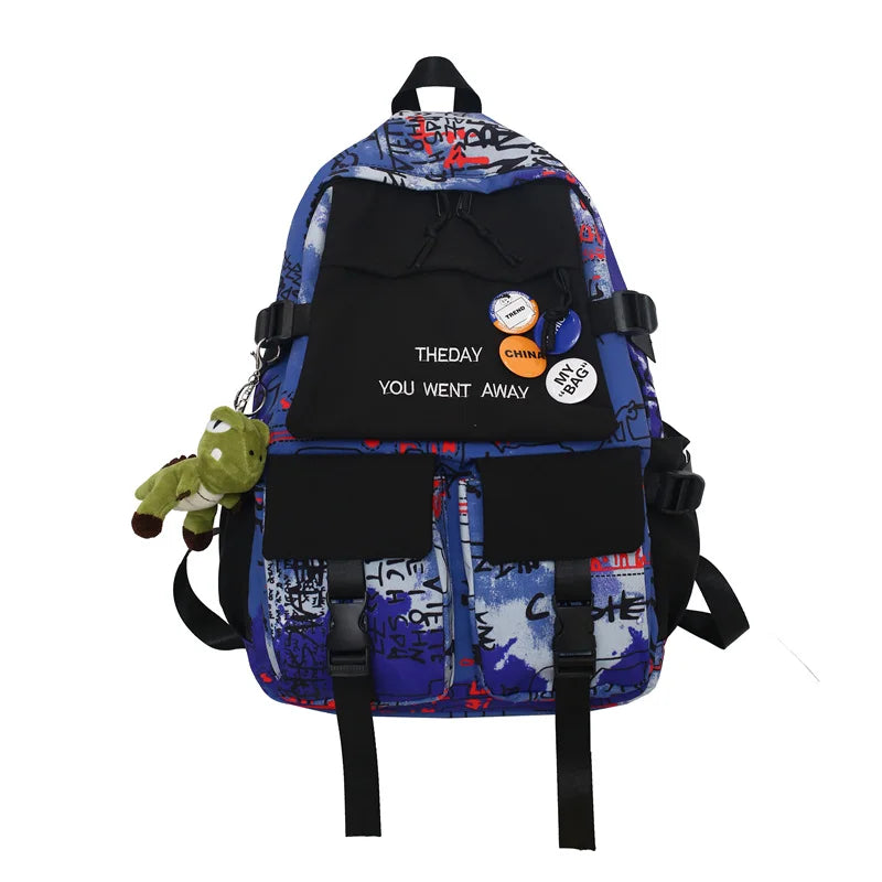 Nylon School Bag Women Backpacks Teenage Rucksack Female
