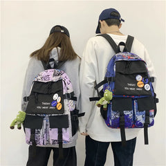 Nylon School Bag Women Backpacks Teenage Rucksack Female