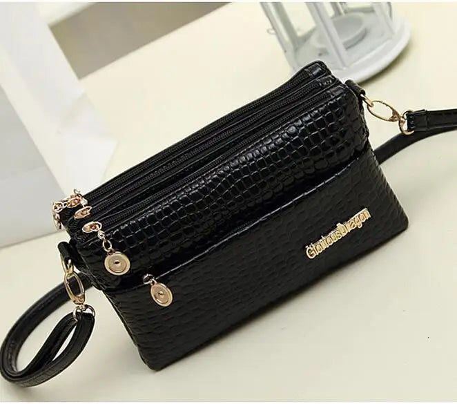 Women Messenger Bag Handbag Clutch Wallet PU Leather Bag