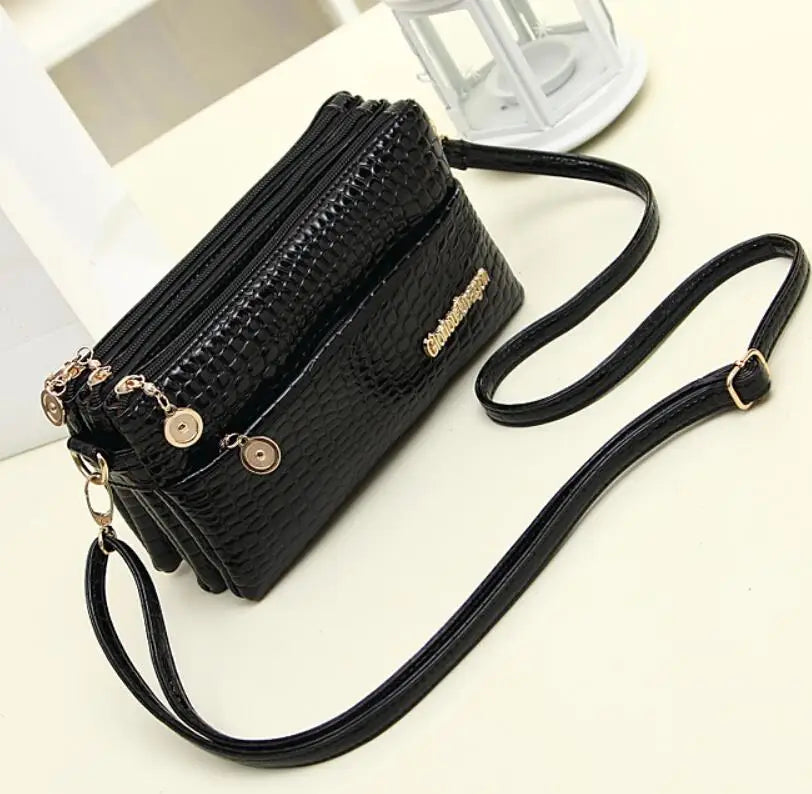 Women Messenger Bag Handbag Clutch Wallet PU Leather Bag