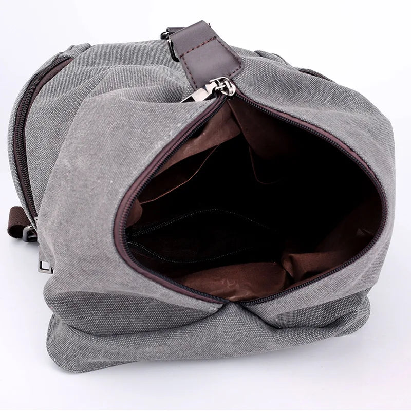 Winter Canvas Casual College Backpack
